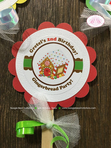 Gingerbread Girl Cupcake Toppers Birthday Party Winter Lollipop Snowflake Candy Christmas House Sweet Boogie Bear Invitations Gretel Theme