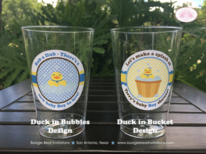 Yellow Rubber Duck Baby Shower Party Beverage Cups Plastic Drink Blue Little Duckie Ducky Boy Girl 1st Boogie Bear Invitations Terry Theme