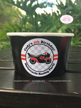 Load image into Gallery viewer, Motorcycle Birthday Party Treat Cups Candy Buffet Paper Red Black Racing Boy Girl Enduro Motocross Racing Boogie Bear Invitations Cody Theme