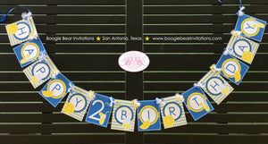 Lemonade Happy Birthday Banner Party Blue Stand Blue Yellow Sweet Lemon Country Kids Summer Boy Girl Boogie Bear Invitations Joshua Theme