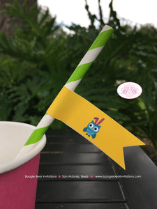 Easter Owls Party Pennant Straws Birthday Paper Beverage Drink Girl Boy Egg Decorating Basket Painting Boogie Bear Invitations Lottie Theme