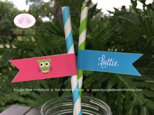 Load image into Gallery viewer, Easter Owls Party Pennant Straws Birthday Paper Beverage Drink Girl Boy Egg Decorating Basket Painting Boogie Bear Invitations Lottie Theme
