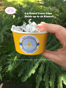 Yellow Rubber Duck Party Treat Cups Candy Buffet Food Paper Blue Little Duckie Ducky Boy Girl Bath Pool Boogie Bear Invitations Terry Theme