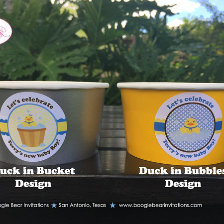 Yellow Rubber Duck Party Treat Cups Candy Buffet Food Paper Blue Little Duckie Ducky Boy Girl Bath Pool Boogie Bear Invitations Terry Theme