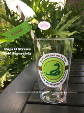 Load image into Gallery viewer, Reptile Birthday Party Beverage Cups Plastic Drink Girl Boy Frog Snake Rain Forest Jungle Wild Amazon Boogie Bear Invitations Frank Theme