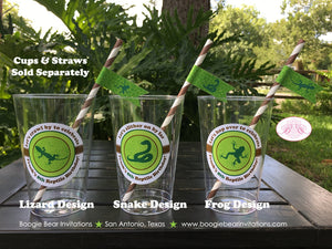 Reptile Birthday Party Beverage Cups Plastic Drink Girl Boy Frog Snake Rain Forest Jungle Wild Amazon Boogie Bear Invitations Frank Theme