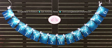 Load image into Gallery viewer, Happy Sweet 16 Party Banner Birthday Glowing Ornament Aqua Blue Girl 15th 16th 21st 30th 40th 50th Boogie Bear Invitations Caterina Theme