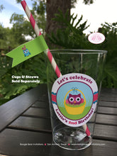 Load image into Gallery viewer, Easter Owls Birthday Party Beverage Cups Plastic Drink Girl Boy Spring Pink Basket Forest Egg Woodland Boogie Bear Invitations Lottie Theme