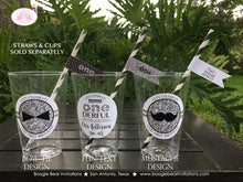 Load image into Gallery viewer, Mr Wonderful Birthday Party Beverage Cups Plastic Drink ONE Boy Mustache Bow Tie Onederful Black Grey 1st Boogie Bear Invitations Otis Theme