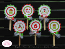 Load image into Gallery viewer, Strawberry Orchard Birthday Party Cupcake Toppers Girl Garden Green Picking Red Berry Vine Sweet Picnic Boogie Bear Invitations Katie Theme