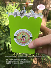 Load image into Gallery viewer, Tropical Paradise Popcorn Boxes Mini Food Buffet Birthday Party Flamingo Toucan Luau Pink Green Gold Boogie Bear Invitations Tallulah Theme