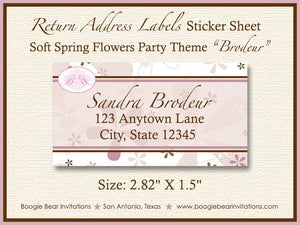 Soft Spring Flowers Party Invitation Valentine's Day Garden Dinner Couples Boogie Bear Invitations Brodeur Theme Paperless Printable Printed