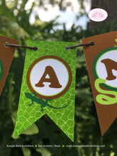 Load image into Gallery viewer, Reptile Snake Party Pennant Cake Banner Topper Birthday Frog Lizard Amazon Rain Forest Jungle Rainforest Boogie Bear Invitations Frank Theme