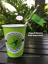 Load image into Gallery viewer, Reptile Birthday Party Beverage Cups Paper Drink Girl Boy Frog Snake Jungle Amazon Rain Forest Tropical Boogie Bear Invitations Frank Theme