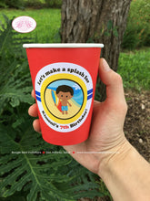Load image into Gallery viewer, Surfer Boy Birthday Party Beverage Cups Paper Drink Beach Pool Surf Ocean Island Hawaii Surfing Wave Boogie Bear Invitations Kimoni Theme