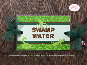 Reptile Party Beverage Card Wrap Drink Label Birthday Snake Frog Lizard Amazon Jungle Rain Forest Zoo Boogie Bear Invitations Frank Theme