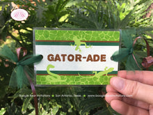 Load image into Gallery viewer, Reptile Party Beverage Card Wrap Drink Label Birthday Snake Frog Lizard Amazon Jungle Rain Forest Zoo Boogie Bear Invitations Frank Theme