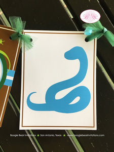 Reptile Birthday Party Name Banner Rain Forest Snake Gecko Blue Amazon Tropical Rain Forest Wild Zoo Boogie Bear Invitations Francois Theme