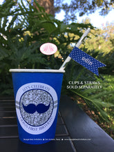 Load image into Gallery viewer, Mr Wonderful 1st Birthday Party Beverage Cups Paper Drink ONE Boy Mustache Bow Tie Onederful Blue Silver Boogie Bear Invitations Odin Theme