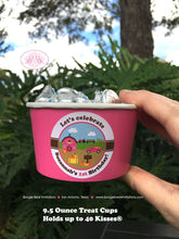 Load image into Gallery viewer, Pink Farm Birthday Party Treat Cups Candy Buffet Paper Pumpkin Barn Country Fall Truck Tractor Autumn Boogie Bear Invitations Susannah Theme