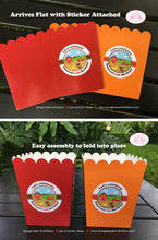 Load image into Gallery viewer, Farm Pumpkin Party Popcorn Boxes Mini Favor Food Birthday Boy Girl Barn Fall Country Truck Tractor Boogie Bear Invitations Donovan Theme