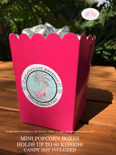 Load image into Gallery viewer, Pink Flamingo Party Popcorn Boxes Mini Food Buffet Birthday Girl Holiday Christmas Aqua Santa Tropical Boogie Bear Invitations Melania Theme