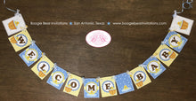 Load image into Gallery viewer, Yellow Rubber Duck Baby Shower Banner Welcome Blue Little Duckie Ducky Boy Bubble Swim Swimming Pool Tub Boogie Bear Invitations Terry Theme