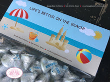 Load image into Gallery viewer, Retro Beach Party Treat Bag Toppers Folded Favor Ocean Boy Girl Summer Swim Swimming Pool Ball Splash Summer Boogie Bear Invitations Dustin