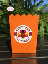 Load image into Gallery viewer, Little Pink Turkey Party Popcorn Boxes Mini Favor Food Birthday Girl Thanksgiving Farm Barn Country Fall Boogie Bear Invitations Riley Theme