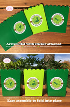 Load image into Gallery viewer, Reptile Party Popcorn Boxes Mini Food Birthday Girl Boy Frog Snake Amazon Jungle Wild Zoo Rain Forest Boogie Bear Invitations Frank Theme