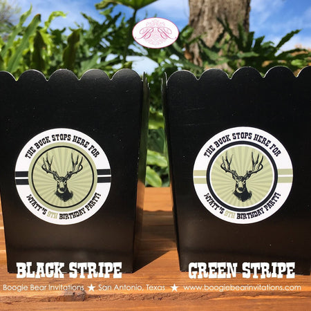 Deer Hunting Party Popcorn Boxes Mini Favor Food Birthday Buck Wild Game Dinner Bust Head Antlers Boy Boogie Bear Invitations Wyatt Theme