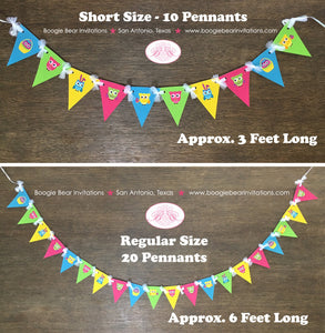 Spring Easter Owls Party Banner Pennant Birthday Garland Pink Boy Girl Egg Hunt 1st 2nd 3rd 4th 5th 6th Boogie Bear Invitations Lottie Theme