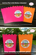 Load image into Gallery viewer, Pink Farm Party Popcorn Boxes Mini Favor Food Birthday Girl Pumpkin Barn Country Fall Autumn Truck Boogie Bear Invitations Susannah Theme