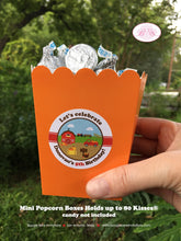 Load image into Gallery viewer, Farm Pumpkin Party Popcorn Boxes Mini Favor Food Birthday Boy Girl Barn Fall Country Truck Tractor Boogie Bear Invitations Donovan Theme