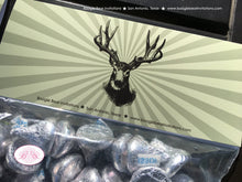 Load image into Gallery viewer, Deer Hunting Birthday Party Treat Bag Toppers Folded Favor Label Hunting Bust Wild Head Camo Antlers Boy Boogie Bear Invitations Wyatt Theme