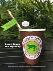 Pink Rain Forest Birthday Party Beverage Cups Paper Drink Girl Amazon Jungle Tropical Frog Bird Monkey Boogie Bear Invitations Sophia Theme
