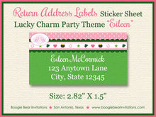 Load image into Gallery viewer, Lucky Charm Birthday Party Invitation Photo Pink St. Patrick&#39;s Day Girl 1st Boogie Bear Invitations Eileen Theme Paperless Printable Printed