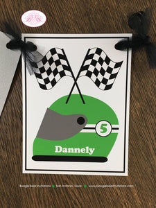 ATV 4 Wheel Birthday Party Name Banner Racing Green Boy Girl 1st 2nd 3rd 4th 5th 6th 7th 8th 9th 10th Boogie Bear Invitations Dannely Theme