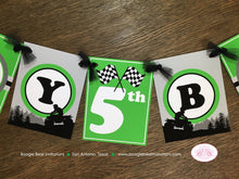 Load image into Gallery viewer, ATV Happy Birthday Party Banner Black Green Boy Girl 1st 2nd 3rd 4th 5th 6th 7th 8th 9th 10th 11th Boogie Bear Invitations Dannely Theme