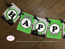 Load image into Gallery viewer, ATV Happy Birthday Party Banner Black Green Boy Girl 1st 2nd 3rd 4th 5th 6th 7th 8th 9th 10th 11th Boogie Bear Invitations Dannely Theme