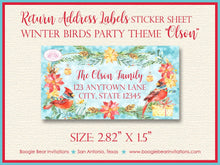 Load image into Gallery viewer, Red Bird Christmas Party Invitation Winter Holiday Ornament Cardinal Present Boogie Bear Invitations Olson Theme Paperless Printable Printed
