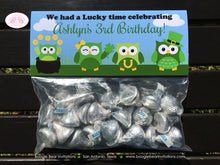 Load image into Gallery viewer, St. Patrick&#39;s Day Owls Party Treat Bag Toppers Folded Favor Birthday Boy Girl Green Shamrock Clover Tag Boogie Bear Invitations Ashlyn Theme