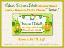 Load image into Gallery viewer, St. Patrick&#39;s Day Gnomes Birthday Party Invitation Lucky Girl Boy Clover Boogie Bear Invitations Tristan Theme Paperless Printable Printed