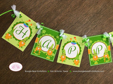 Load image into Gallery viewer, St. Patrick&#39;s Day Gnomes Happy Birthday Banner Party Boy Girl Lucky Green Orange 1st 2nd 3rd 4th 5th Boogie Bear Invitations Tristan Theme