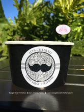 Load image into Gallery viewer, Mr. Wonderful 1st Birthday Party Treat Cups Candy ONE Boy Mustache Bow Tie Onederful Black Glitter Silver Boogie Bear Invitations Otis Theme