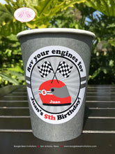 Load image into Gallery viewer, Monster Truck Birthday Party Beverage Cups Paper Drink Boy Girl Red Black Demo Arena Racing Smash Up Show Boogie Bear Invitations Juan Theme