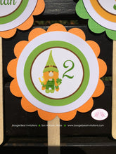 Load image into Gallery viewer, St. Patrick&#39;s Day Gnomes Party Cupcake Toppers Birthday Boy Girl Lucky Green Orange Clover Shamrock Boogie Bear Invitations Tristan Theme