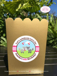 Valentines Day Woodland Birthday Popcorn Boxes Mini Food Buffet Party Love Pink Red Heart Love Girl Boy Boogie Bear Invitations Amelie Theme