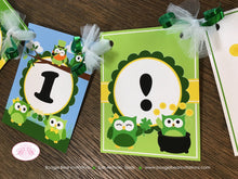 Load image into Gallery viewer, St. Patrick&#39;s Day Highchair I am 1 Banner Party Birthday Owls Girl Boy Lucky Green Woodland 1st 2nd 3rd Boogie Bear Invitations Ashlyn Theme