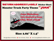 Load image into Gallery viewer, Monster Truck Birthday Party Invitation Photo Red Demo Smash Up Arena Show Boogie Bear Invitations Juan Theme Paperless Printable Printed